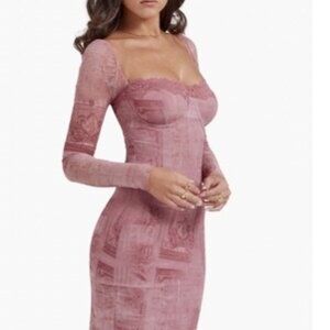 House of CB Seraphina Corset Detail Long Sleeve Dress